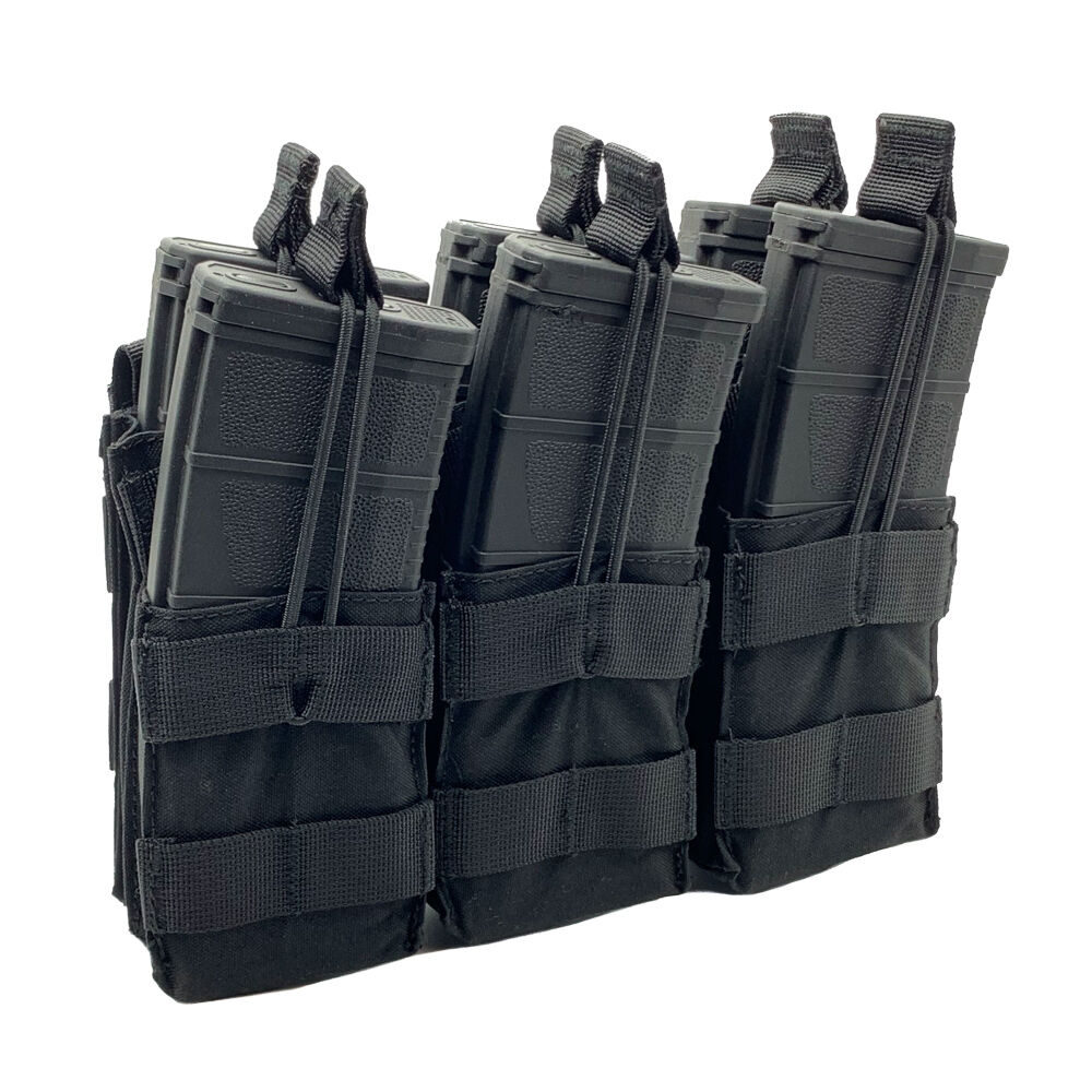 Shellback Triple Stacker Open Top M4 Mag Pouch in Black